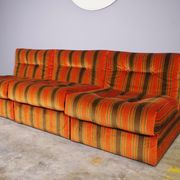 Striped armchairs, 1970s, set of 3