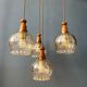 Vintage Hustadt Leuchten glass cascade pendant lamp
