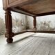 Solid walnut farmhouse castle table 1900 XXL