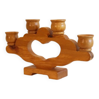 Swedish wooden candle holder 1960