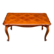 Rectangular Louis XV coffee table in solid wood and marquetry.