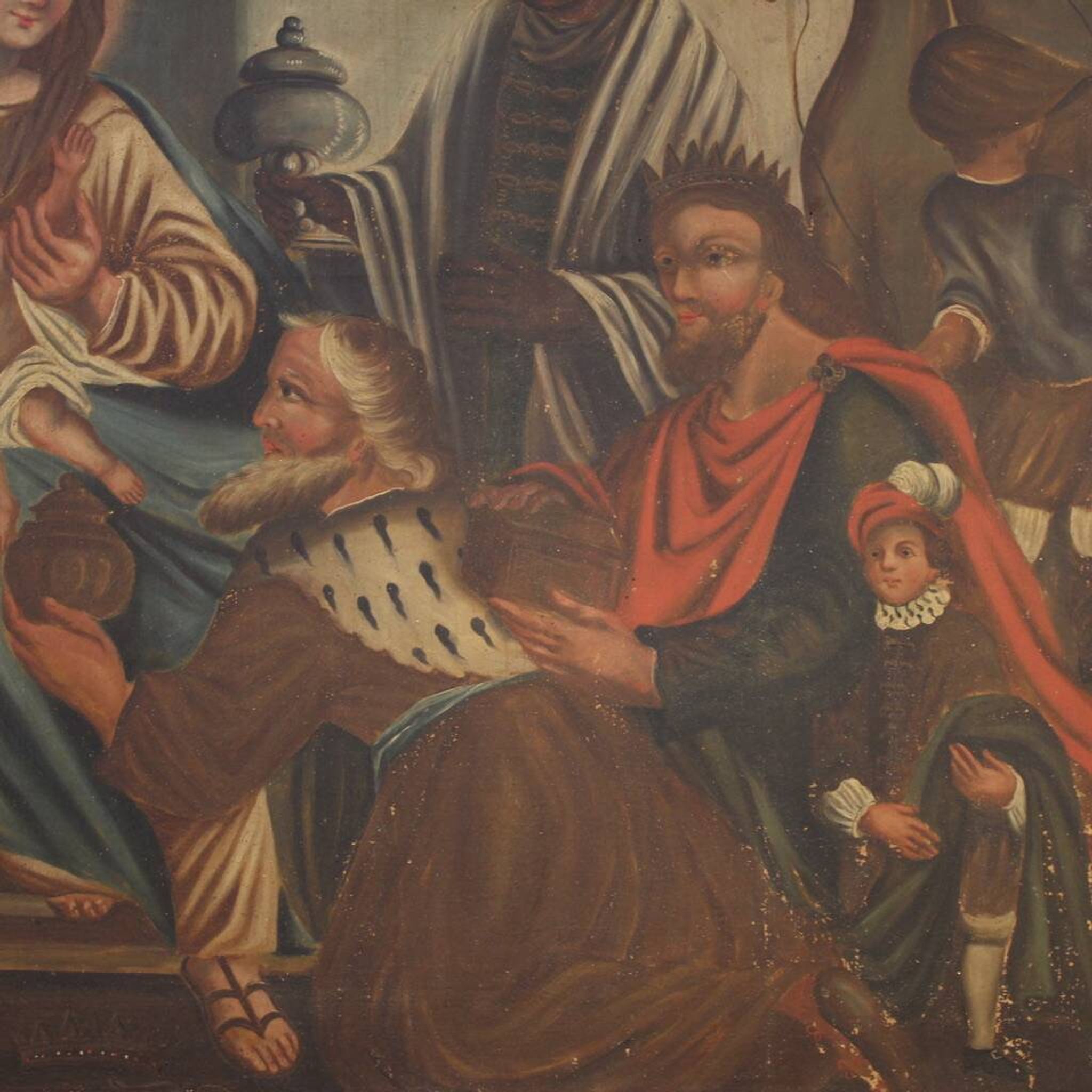 19th century Spanish painting Adoration of the Magi