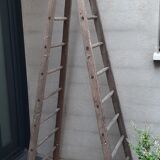 Old wooden ladders