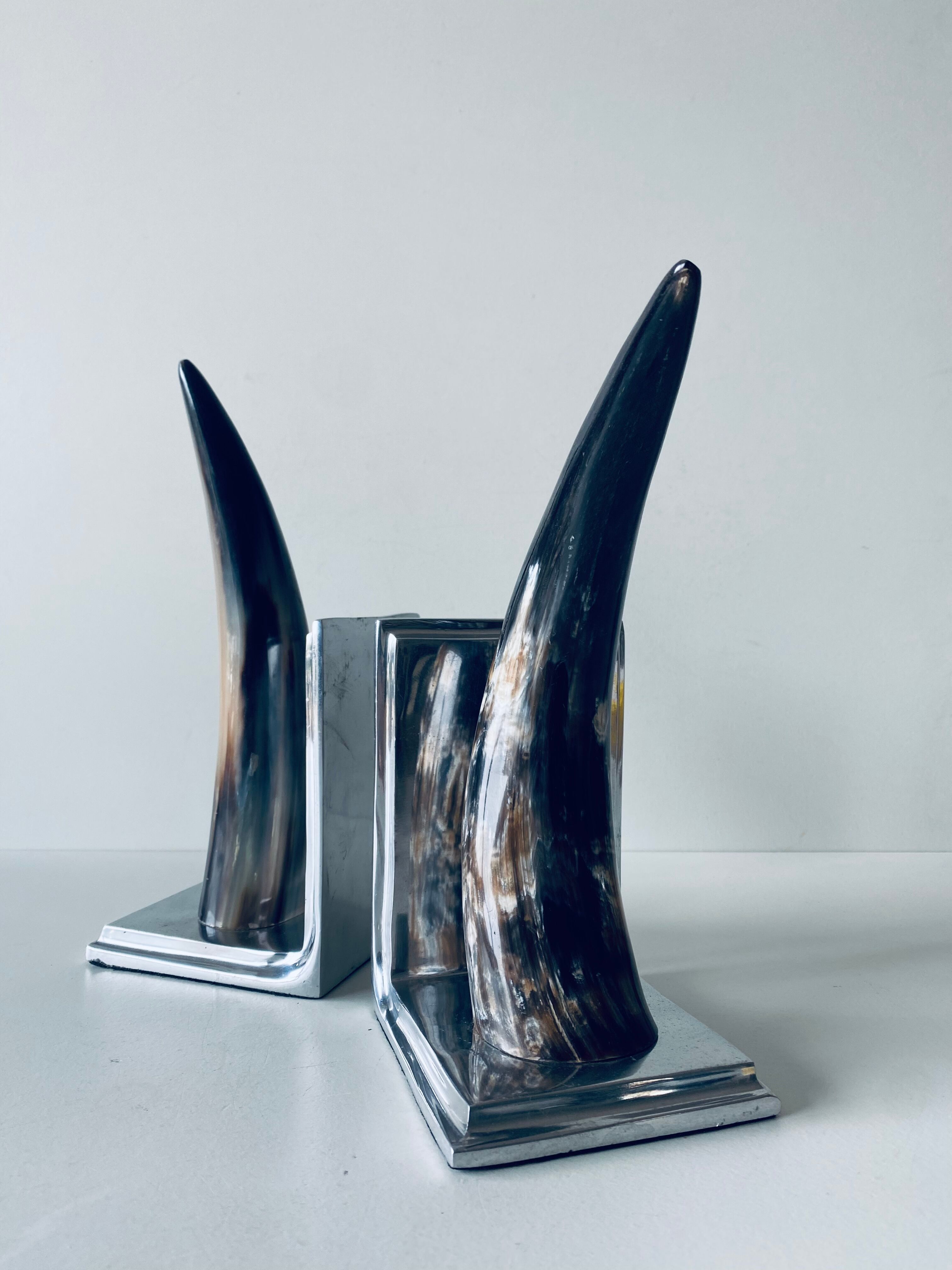 Pair of horn bookends