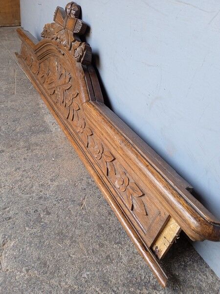 Fronton boiserie bois sculpté style Louis XVI ep XIXem