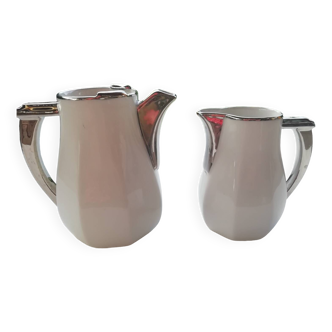 Pair of milk jug teapots
