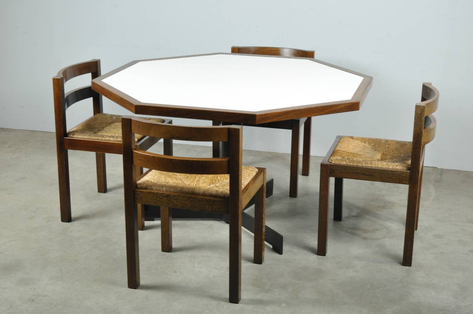 Modern vintage wengé dining table by OV Rotterdam, 1970s