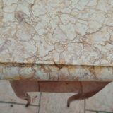 Pair of Louis XV style bedside tables with marble top