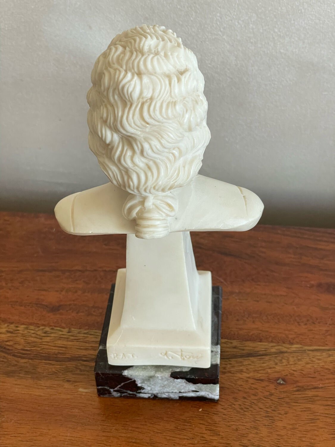 Mozart bust in alabaster Italy