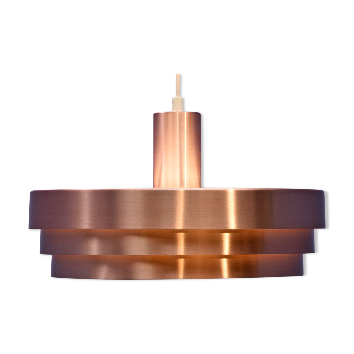 Danish hanging lamp in pink copper, 1970