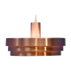 Danish hanging lamp in pink copper, 1970