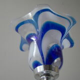 Lampe vintage verre bleue Mazzega
