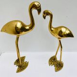 Pair brass 50s herons