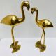 Pair brass 50s herons