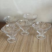 5 ice cream cups, Arques crystal fruits