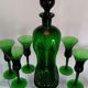 Kluk Kluk carafe by Jacob E.Bang - Holmegaard and 5 liqueur glasses