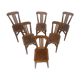 Set of 6 antique bistro chairs