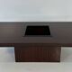 Italian Art Deco Bar Table in Mahogany and Ebonized Inlays, 1980s