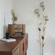 Mother-of-pearl flower floor lamp from the 70s
