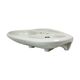 Vintage retro double sink 1970s white ceramic