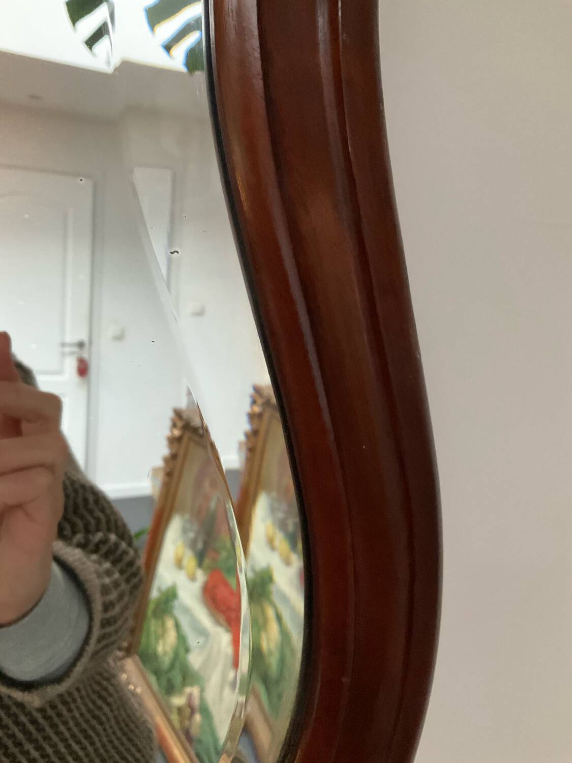 Rococo mahogany mirror