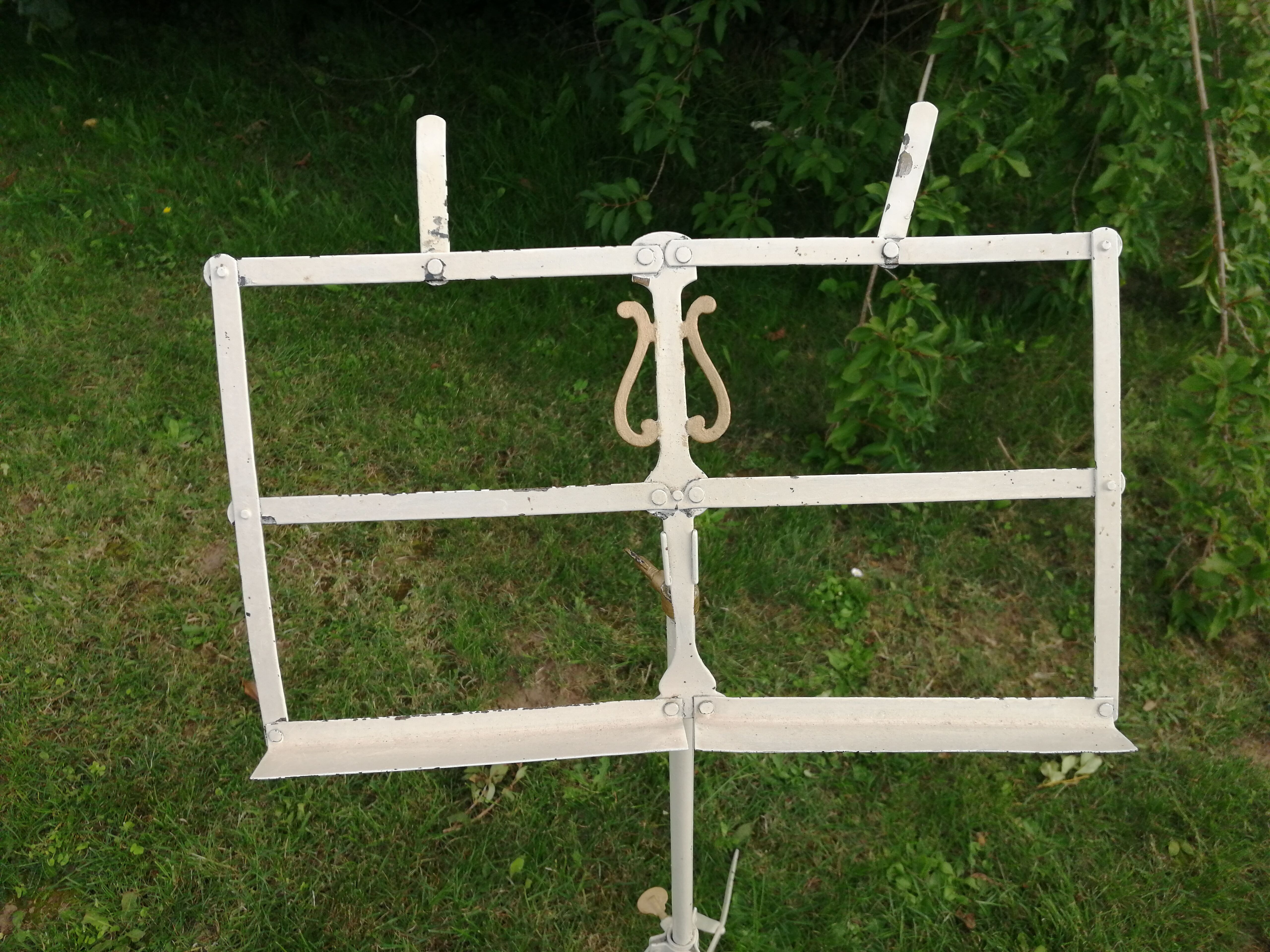 Antique wrought iron desk