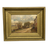 Oil on panel François-Edouard Bournichon Basse-Goulaine late 19th century