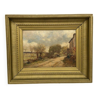 Oil on panel François-Edouard Bournichon Basse-Goulaine late 19th century