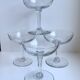 Set of 4 crystal champagne glasses 30s