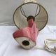 Former art deco ceramics rose lamp - golden - vintage beige daydal