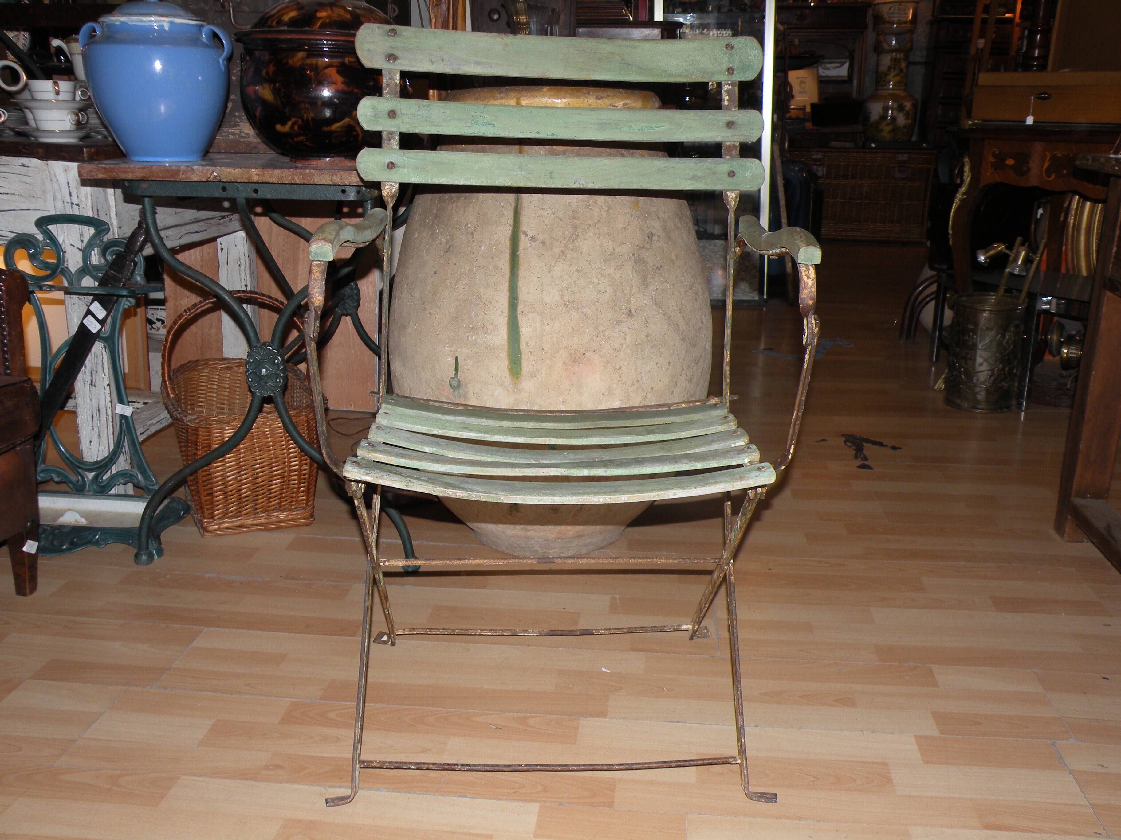 Folding garden armchair from the 1900s, entirely original