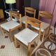 Solid elm sled chair