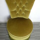 Toad padded Green Velvet armchair