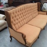 Mid-Century Italian Velvet Sofa Paolo Buffa Style 1950s