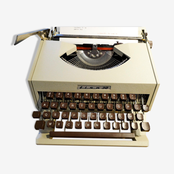 Machine à écrire Lisa 30 taupe chocolat vintage