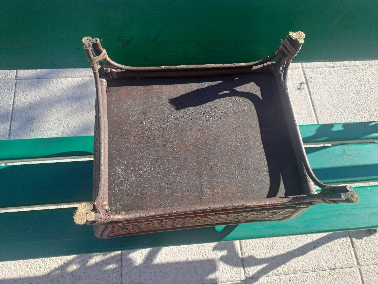 Rattan magazine rack