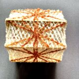 Vintage ecru and orange wall light