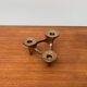 Vintage German brutalist metal candlestick by Harjes