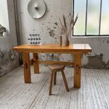 Farmhouse table, mountain furniture from the 50s