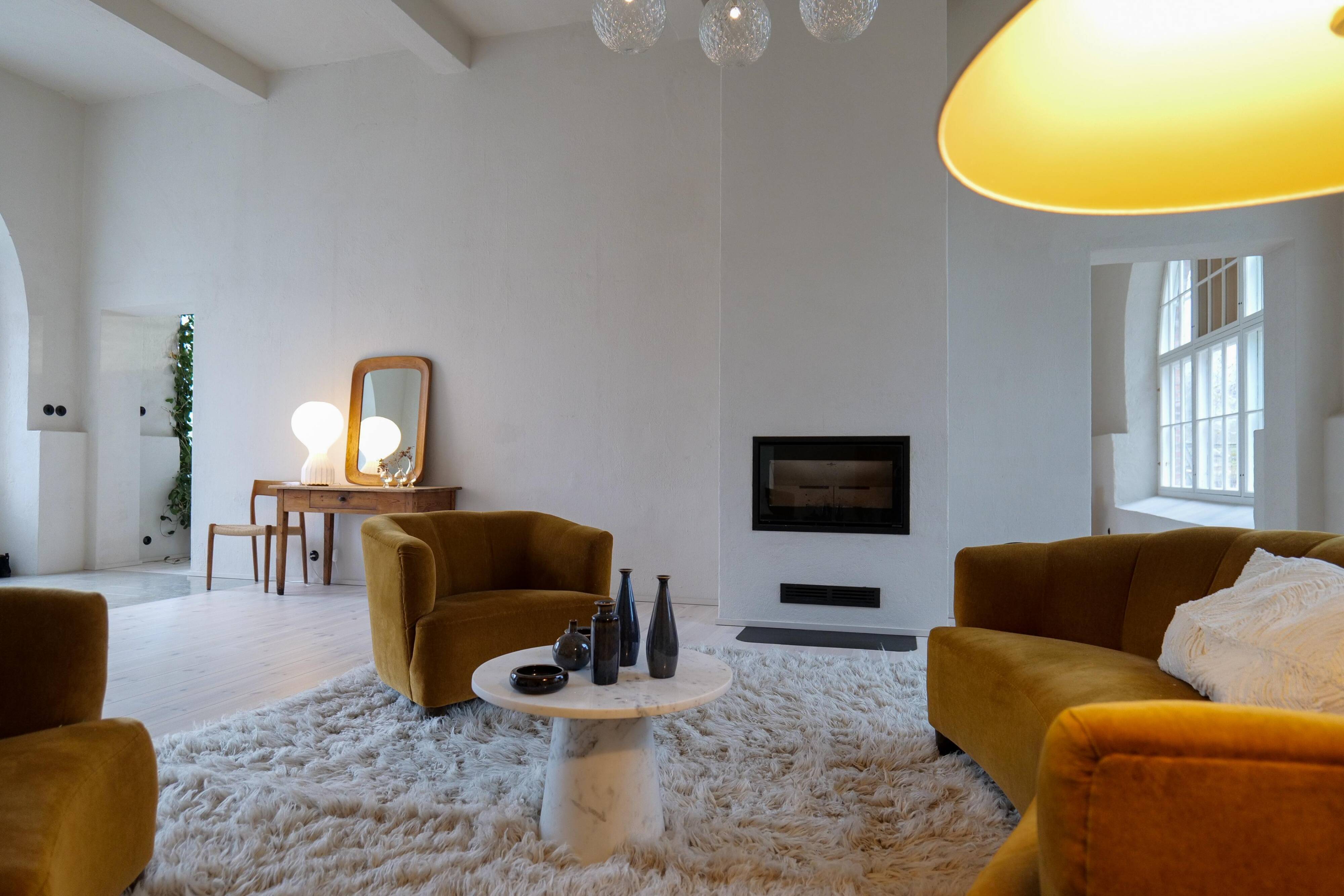 Mid-century modern sculptural wall mirror in stained oak, glass, Glas & Trä 1959