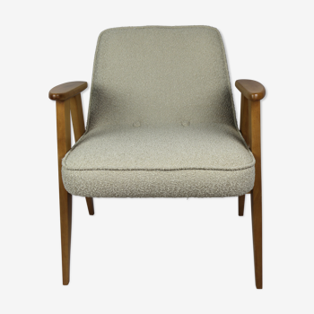 Beige Model 366 Lounge Chair in Boucle by Józef Chierowski, 1970s