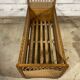 Wood and wicker children's bed from the 50s and 60s.