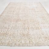 5x12 Pastel Beige Pink Turkish Vintage Area Rug, 160x375Cm