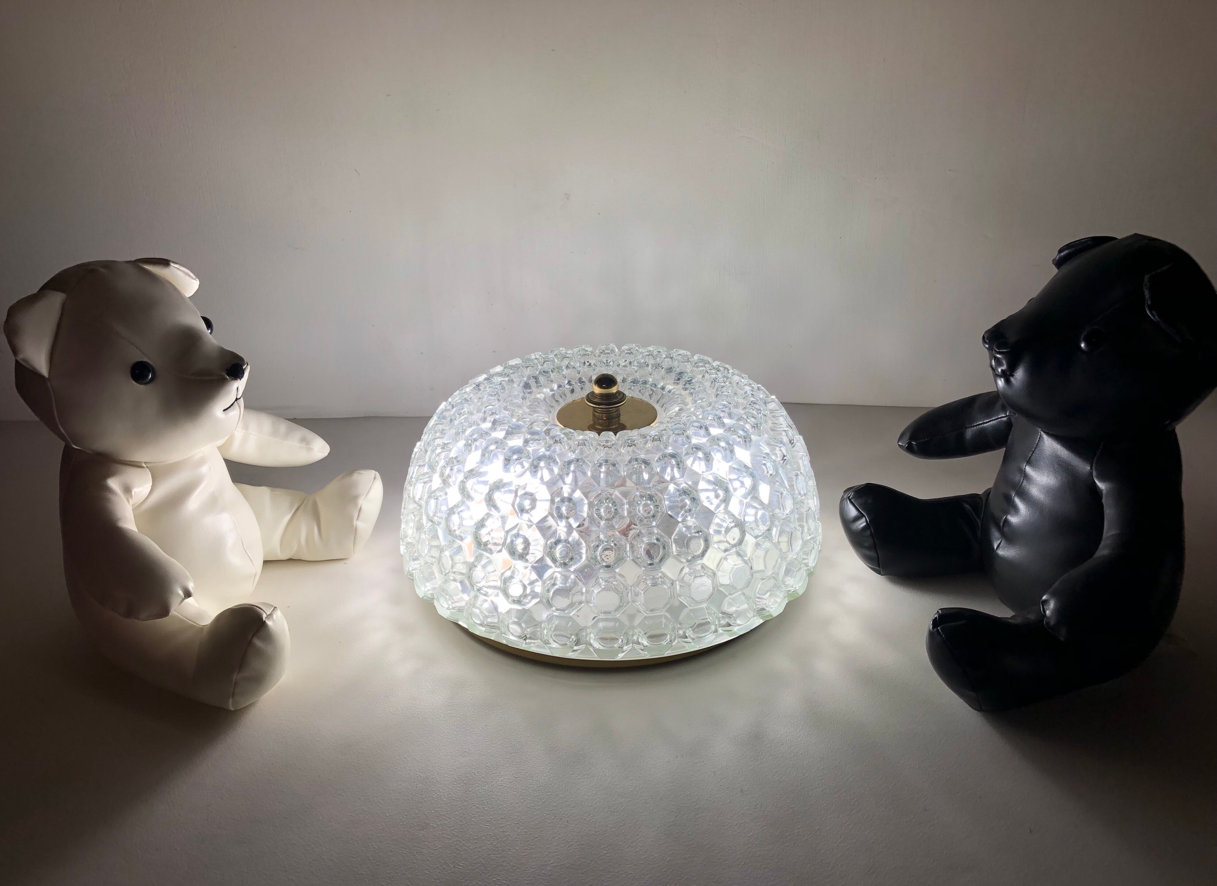 Limburg glass & brass ceiling light by Helena Tynell