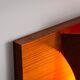 Rectangular pinewood wall lamp with bur wood veneer shades