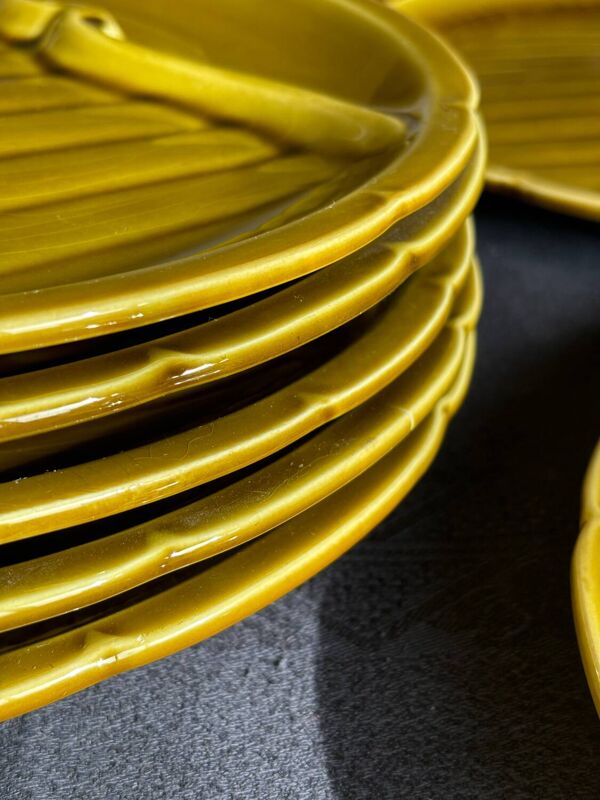 Lot de 8 assiettes a asperge Gien
