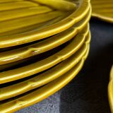 Set of 8 Gien asparagus plates