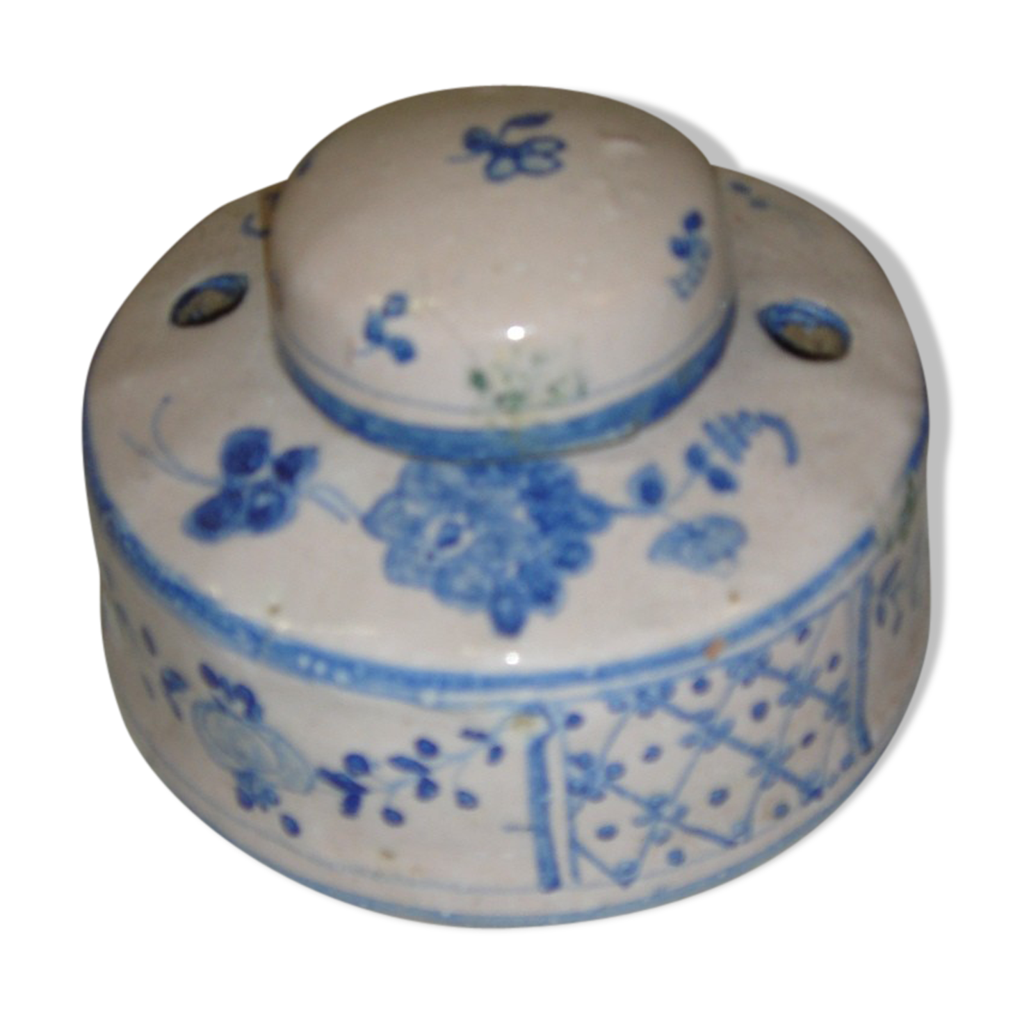 Painted porcelain inkwell 1960