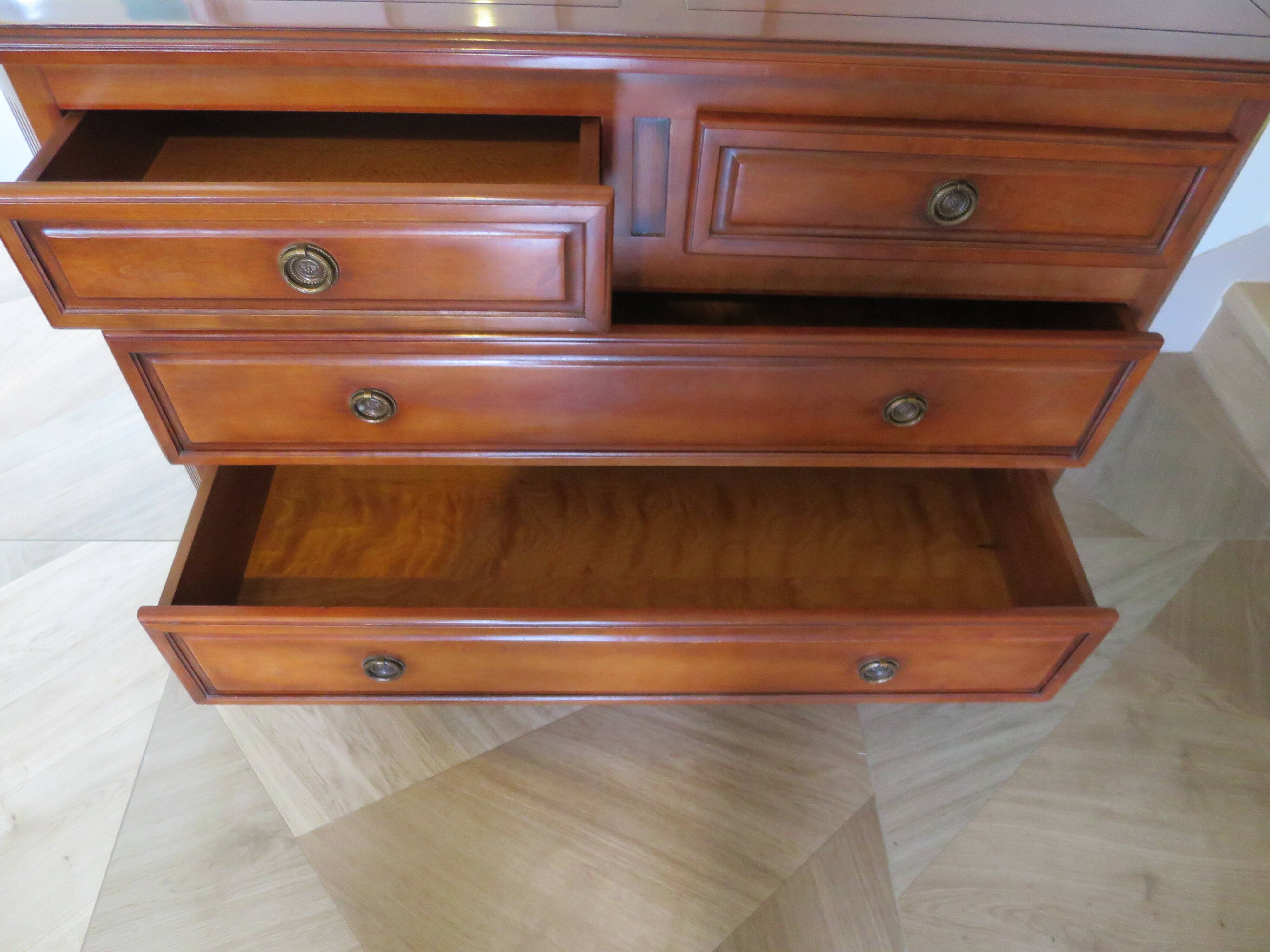 Vintage–Beautiful Louis Philippe chest of drawers – Directoire style – 4 drawers – Cherry wood