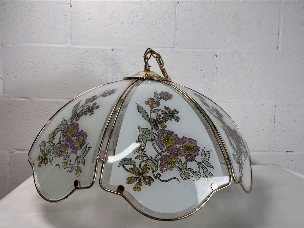 Vintage hollywood regency pendant lamp / luster